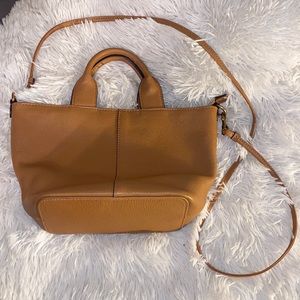 Banana Republic Leather Mini Carmel Handbag